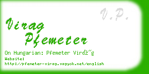 virag pfemeter business card